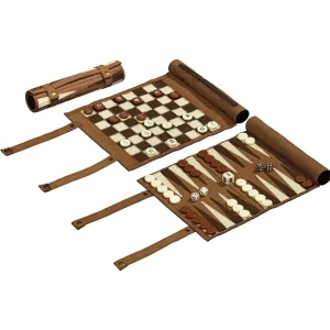 Philos Klassiska | Chess Checkers Backgammon Travel Set